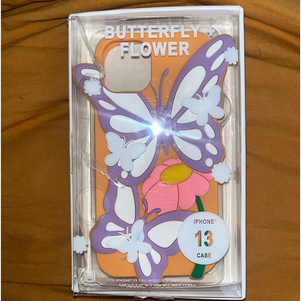 Urban Outfitters IPhone 13 orange butterfly case NIB NWT